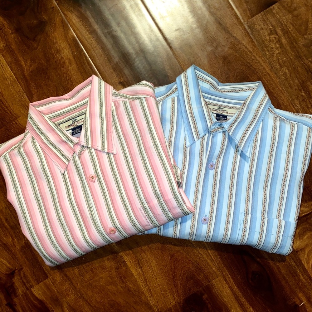 Bundle 2 *Tommy Bahama* mens bright casual shirts!